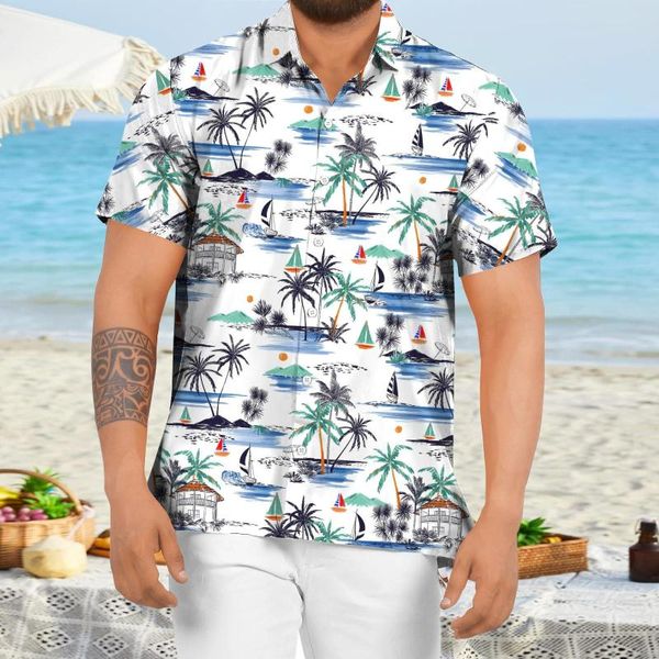 Männer Casual Hemden Schießen Kurze Herren Frühling Floral Sommer Button-Down-Ärmel Hemd Für Männer Mode Rollkragen Shirt männer