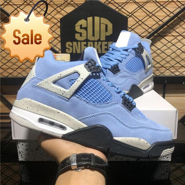 

men women jumpman 4 4s rrtro basketball shoes university blue cream sail fire red white oreo lightning mens massage designer h
