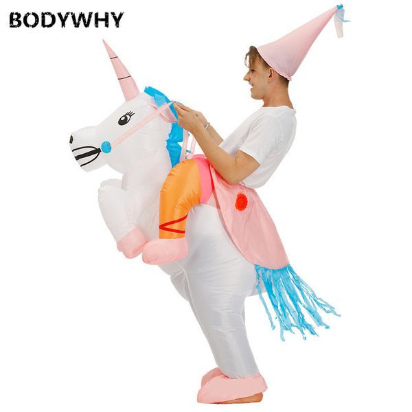 

mascot doll costume white horse inflatable mascot costume suits party game dress outfits clothing carnival halloween xmas easter adults ne, Red;yellow