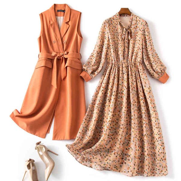 

casual dresses mall large discount tail goods label cutting export to europe and america spring chiffon flower dress vest dress women, Black;gray