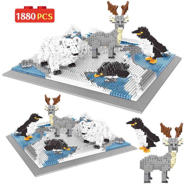 

new arrivals diy zoo building blocks animal world diamond model education bricks toys for children gifts j220624