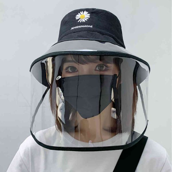 

foam fisherman's hat female tide summer ultraviolet sunscreen epidemic mask protection daisy hat, Blue;gray