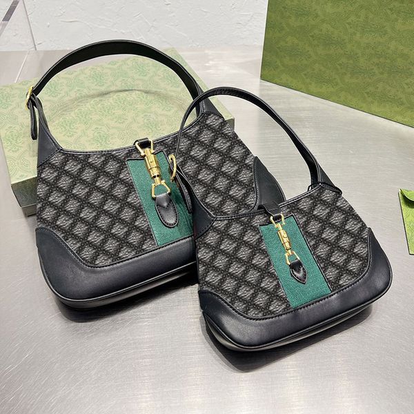 

jackie axillary bags lady shoulder handbag purse genuine leather cowhide fashionable printed letters flip push in latch evening bag inside z