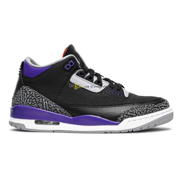 

3 court purple basketball shoes shoe mens womens 3s sneakers for size 36-47 ct8532 050 ljr