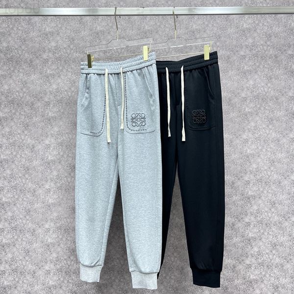 

men's pants designer 2022 spring and summer new ins trendy brand fashionable sports casual pants men's pure cotton pattern embroid, Black