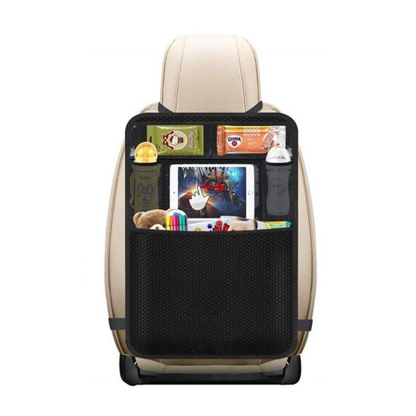 Organizzatore per auto Tasca portaoggetti posteriore per sedile da 1 unità con touch screen Set multipli di accessori anti-calcio