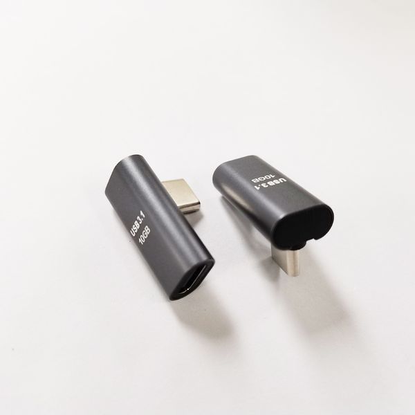 Steckverbinder, 90 Grad abgewinkelt, 10 Gbit/s, USB 3.1 Typ C, Stecker auf Buchse, Adapter, Koppler, Steckverbinder, Konverter/10 Stück