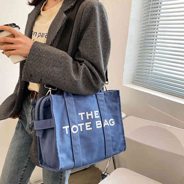 

bags casual canvaslarge capacity tote women handbags designer letters shoulder crossbody bags luxury big shopper bag purse 2022