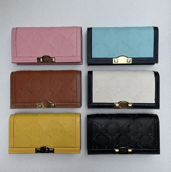 

chain crossbody shoulder bag zipper wallets women hand bags buckle genuine leather embossed letter gold metal inside banknote clip credit ca