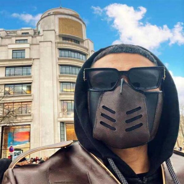 

lovers leather half face mask famous designer handbags ladies handbag fashion tote bag women and men shop bags backpack without bo239p, Silver