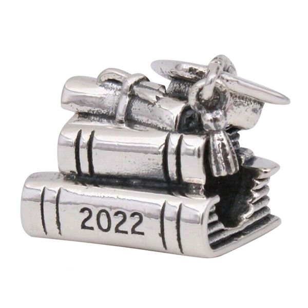 

2022 graduation 925 sterling silver charms european loose beads student school pandora book chain bracelet boy girl women men charms diy jew, Bronze;silver