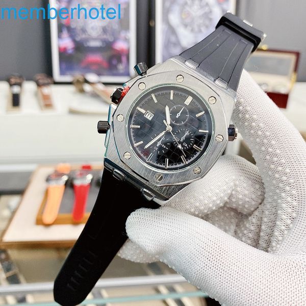 

aijia oak series basic luxury sports phosphor light-absorbing automatic quartz original box three-pin date simple fashion 42mm 12mm, Slivery;brown