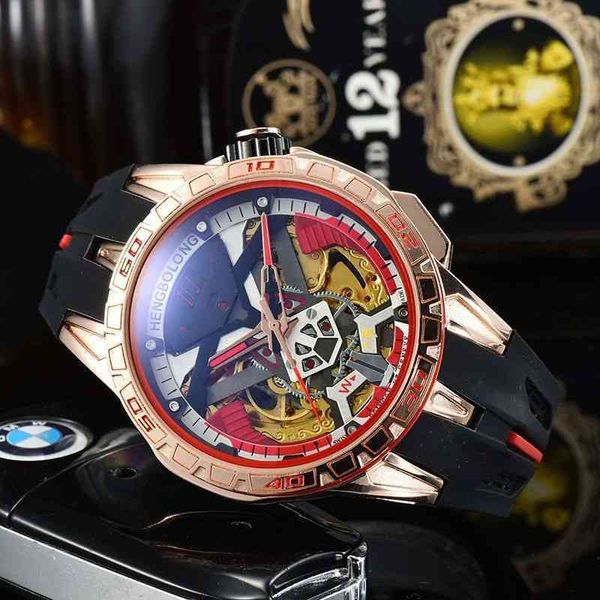 

jason stanson european and american mens mechanical watch roge tourbillon owl eye dupy sports r6re, Slivery;brown
