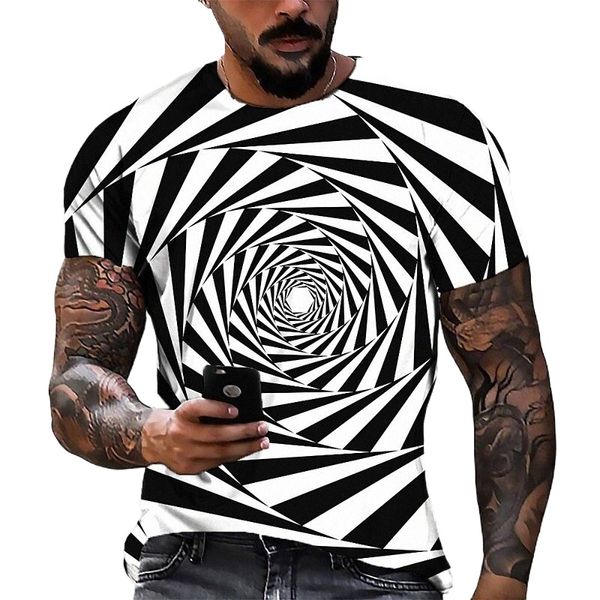 

men's tee t shirt 3d print graphic round neck casual daily 3d print short sleeve fashion designer cool comfortable black j1r4#, White;black
