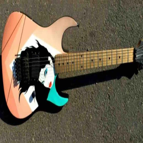 

customized hand painting bc electric guitar with hardcase265w