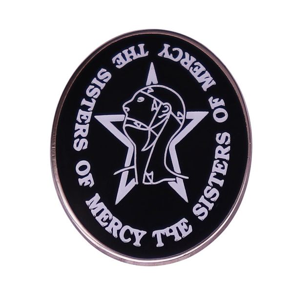 

the sisters of mercy logo pin band rock music brooch art design badge fans flair addition, Blue