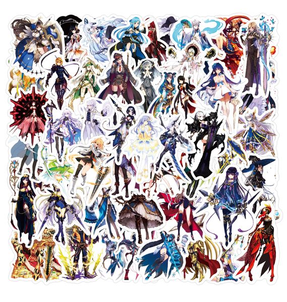 

50pcs lot cartoon manga anime kawaii stickers pack for suitcase lapguitar water bottle phone case decals