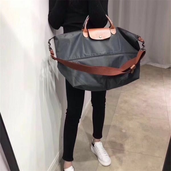 

lightweight travel bag dumpling large nylon cloth with leather handbag women's tote 220509