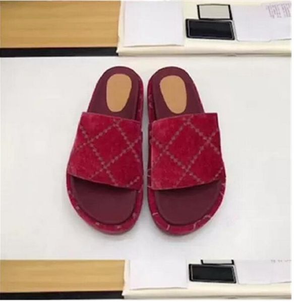 

designer embroidered platform slipper sandals fashion summer canvas women slides platforms slider beach flip flops, Black