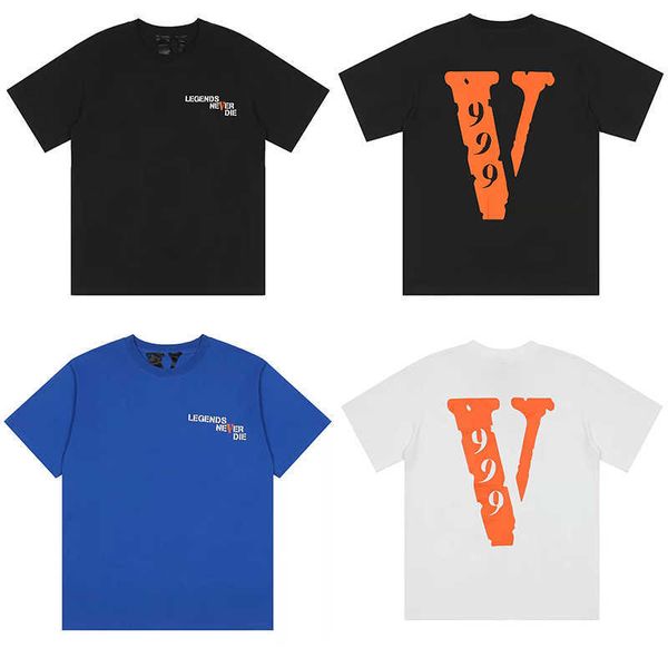 

vlones alquev short sleeve new wang yibo limited 999 large v men and women lovers t-shirt fashion brand, White;black