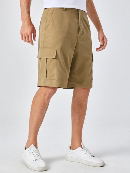 

men flap pocket cargo shorts e1bv#, White;black