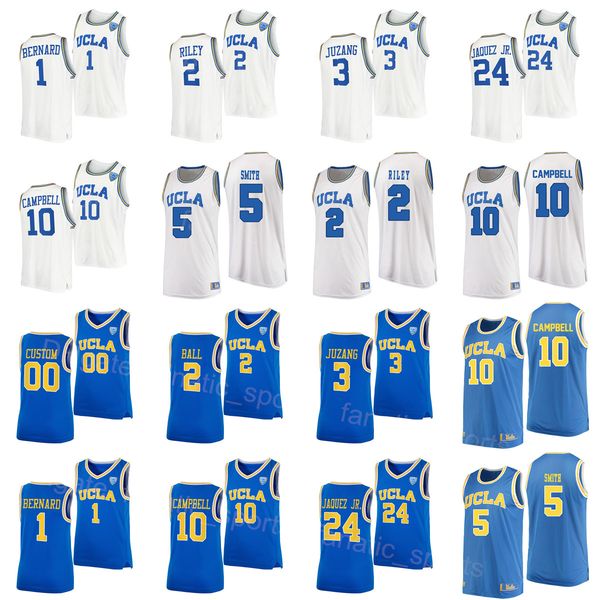 

ncaa college ucla bruins basketball 24 jaime jaquez jr jersey university 1 jules bernard 10 tyger campbell 2 cody riley 5 chris smith johnny, Black