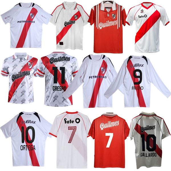 1986 1987 river plate maglie da calcio retrò 1995 1996 1997 2004 2006 FALCAO ORTEGA Caniggia Crespo Copa Libertadores maglia da calcio classica vintage