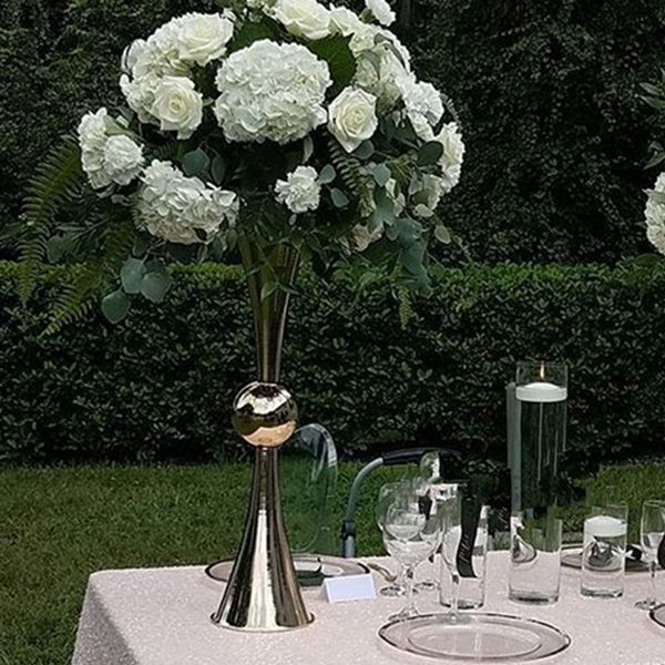 

decoration gold weddings table centerpiece wedding decorations horn-shaped metal vases for wedding centerpieces imake208