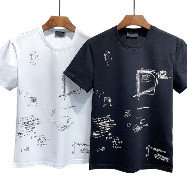 

22ss men's t-shirt designer brand casual tee sports animal letters printed pattern summer street loose short sleeve s64, White;black