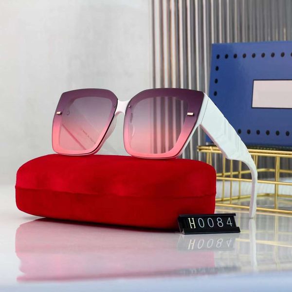 

designer oversized square frames sunglasses sunglasses women men glasses womens sun glass uv400 lens with box 0084s with case, White;black