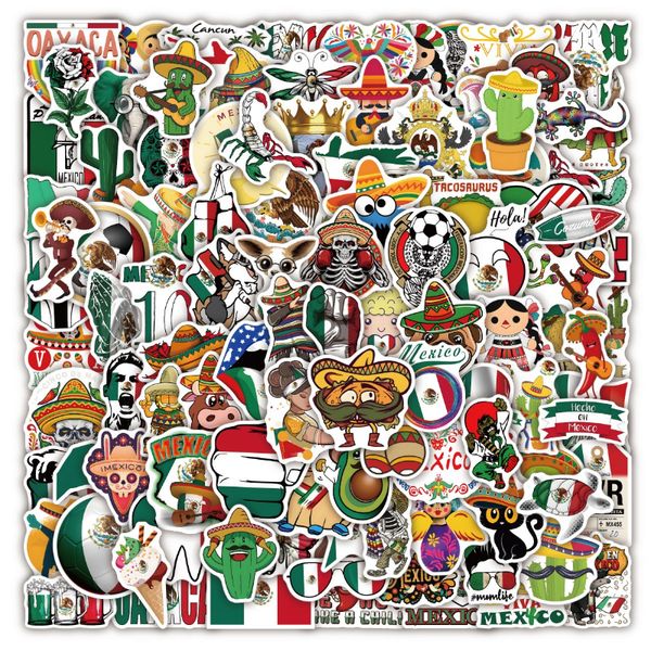 

100pcs mexican style cartoon scarecrow stickers graffiti sticker diy lapguitar phone luggage fridge waterproof sticker decal kids toy