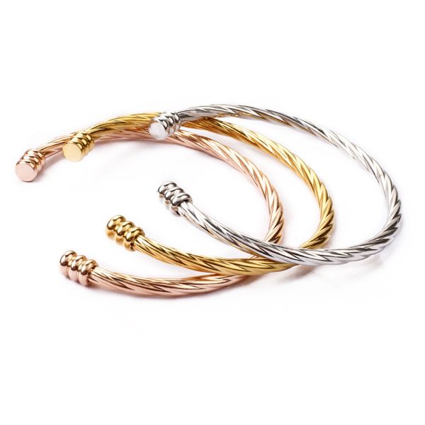 

designer bracelet women's bangle love jewelry plating 18k gold open twist bracelets jewelry, Black