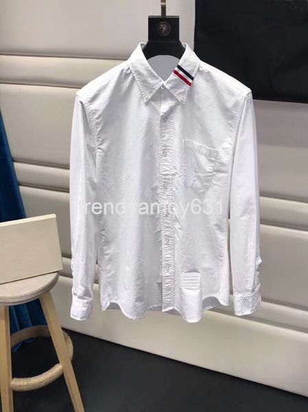 

men's casual shirts men's long sleeved shirt tb wechat, White;black