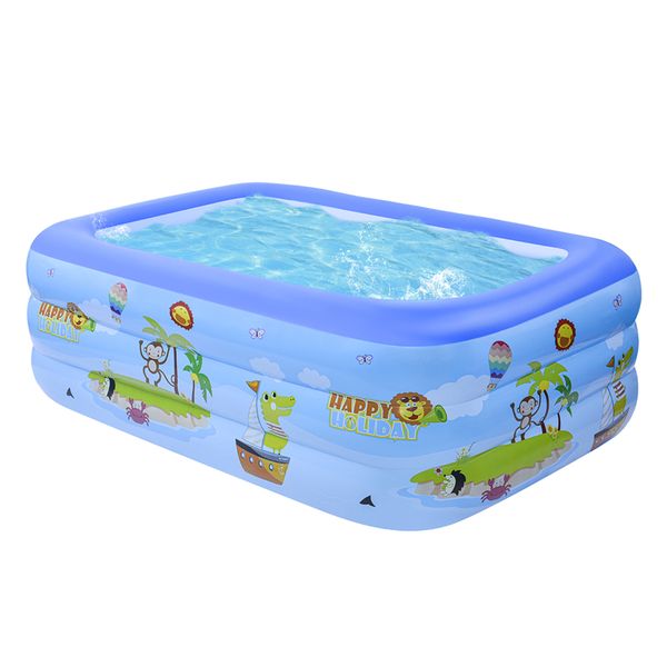 

new arrivals home inflatable swimming pool three-layer printing above ground pvc outdoor fashion funny toy pool for kids babies adults