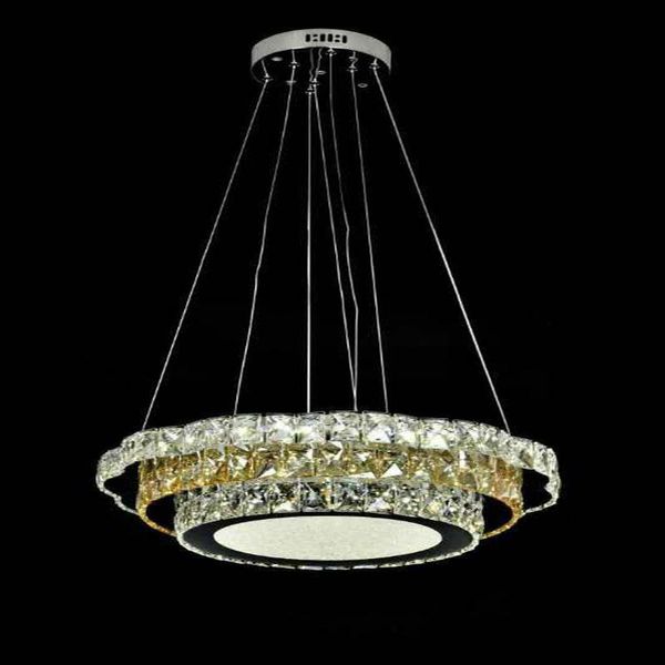 Lampade a sospensione Vendita di anelli di diamanti in cristallo Lampadario a LED Luce Lampada moderna Cerchi di diverse dimensioni PosizionePendant