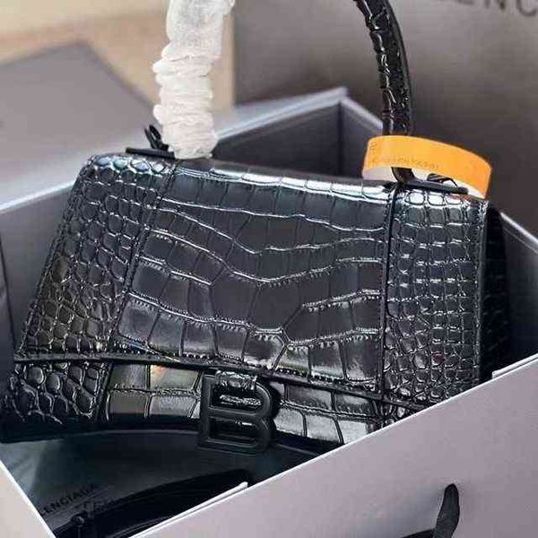 

balencaigass bags hourglas designer crocodile leather bag ezyj