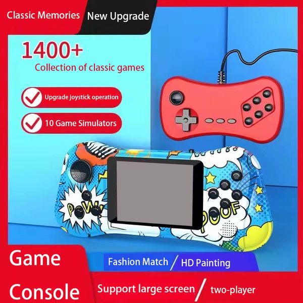 HD Joystick Handheld Jogo Console TV Vídeo Jogos Portáteis Jogadores 1400 Clássico 10 Emulators Suporte Dois jogadores Game 3.0-Polegada Tela Cor Camuflagem Design M10