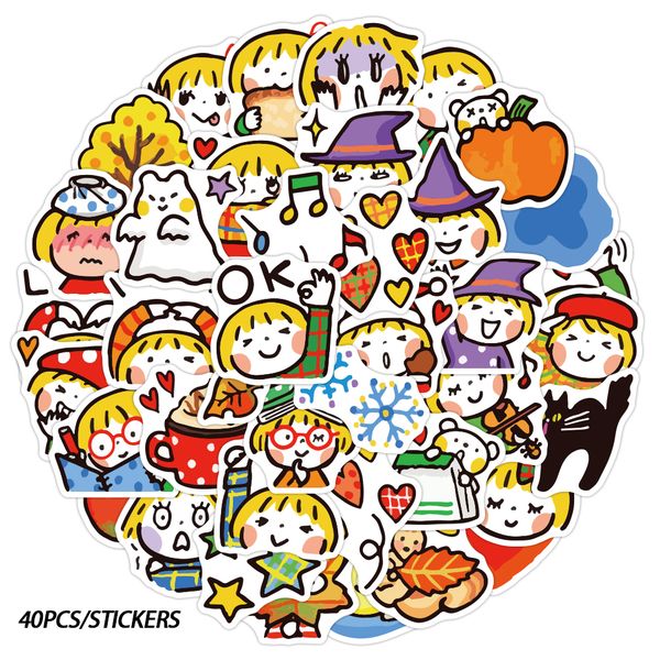 

50pcs halloween girl graffiti stickers pack for guitar motorcycle water bottle car sticker