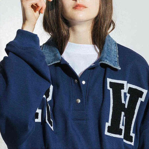 

for men hoodies designer hip hop high version rhude letter paste cloth towel embroidered casual loose rondo same denim collar stitched sweat, Black