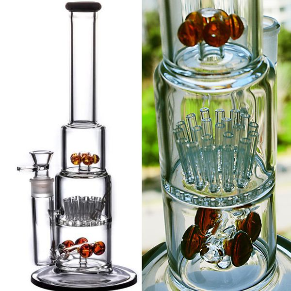 NOVO DESIGN GONGAHS BONGS TUBOS DE ÁGUA VIZ COM ENGRENAGEM E SALLINGE 2 FUNÇÃO ACESSÓRIOS DE FUNÇÃO RECYCLER SPRINKLER OIL PLIGHAS LIGHAS