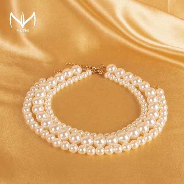 

pearl necklaces for women 14mm chain necklace female choker wedding pearl necklaces anniversary jewelry gifts, Silver