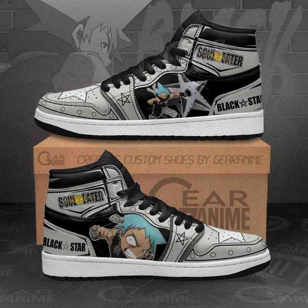 

black star sneakers soul eater custom anime shoes