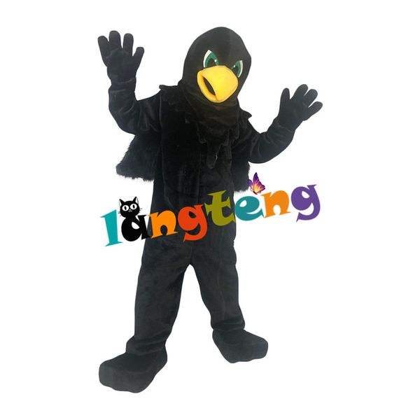 Costume della bambola della mascotte 1024 Costumi della mascotte del vestito operato dall'uccello del corvo nero del fumetto per il fumetto del partito