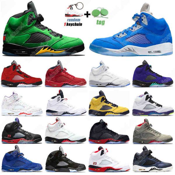 

5s raging red basketball shoes 5 blue bird hyper royal og black metallic 3 alternate grape camo mens trainers outdoor sports