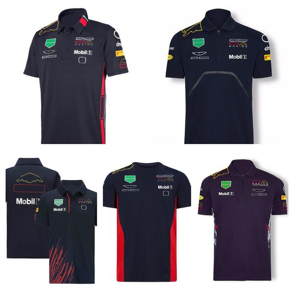 

2022 summer new f1 formula one round neck short-sleeved breathable outdoor team polo shirt same style customization