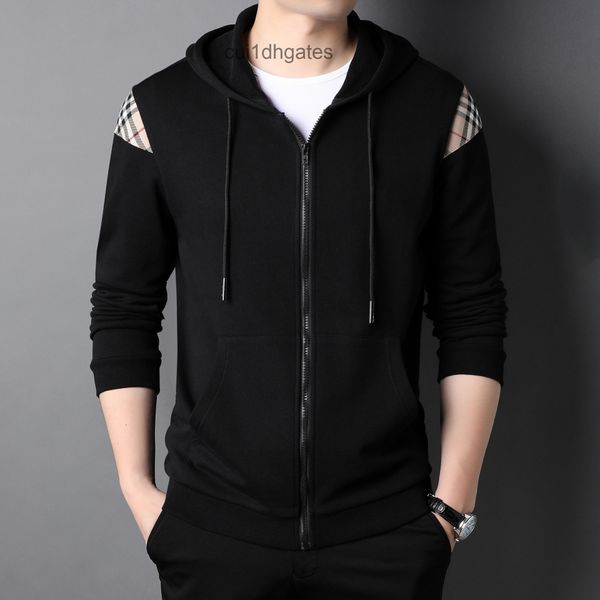 

brand 2022 designer classic b br hoodie lieber 2022 spring men's new printed sweater long sleeve fashion casual hooded sweater jacket, Black