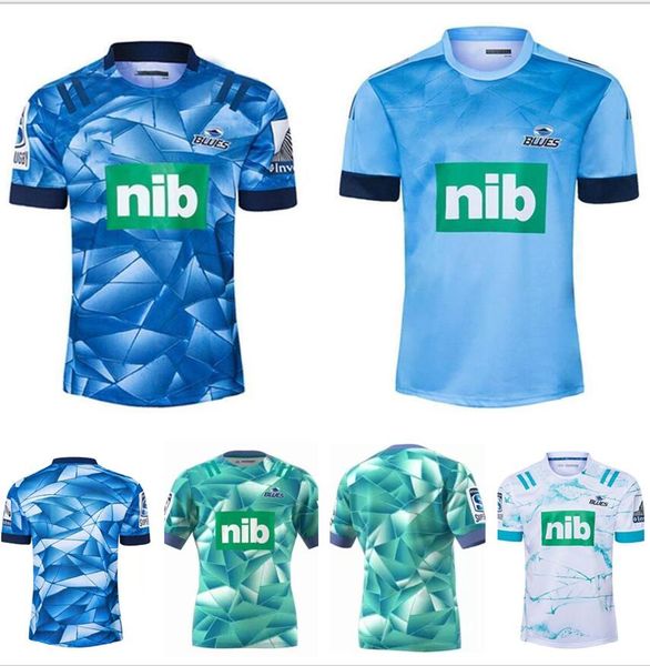 

2021 super jersey blues crusaders blues hurricanes highlanders home away rugby jerseys shirt big size s-5xl, Black;blue