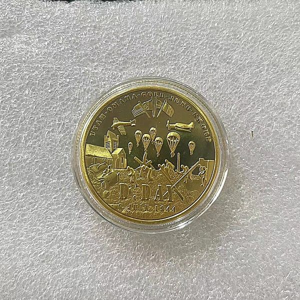 Подарки D-Day Сувенирная монета Монета Normandy Langding Collectible Gold Challenge.CX
