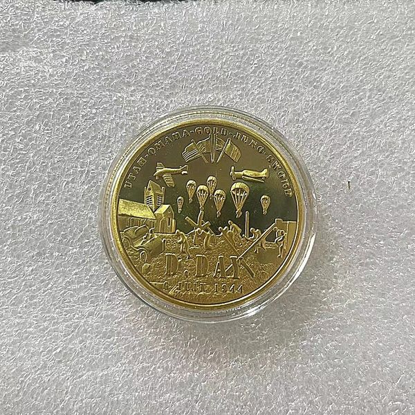 

gifts d-day souvenir coin the normandy langding collectible gold plated challenge.cx