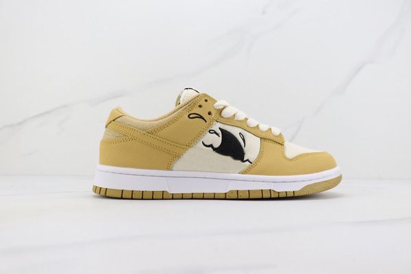 

with box 2022 low sun club running shoes men women white yellow sports sneaker